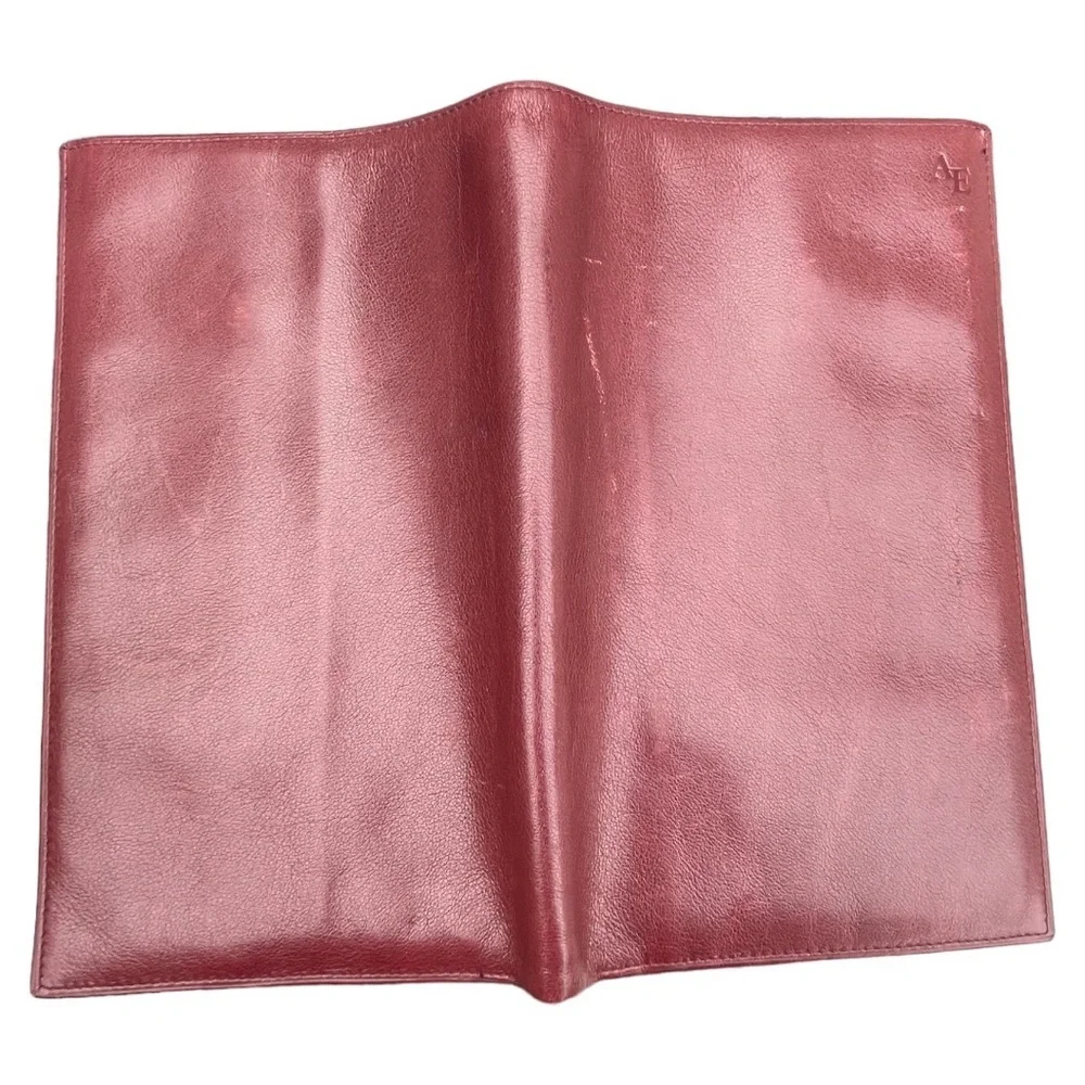 SOLD ALLEN Edmonds Genuine Leather travel passport holder wallet checks tickets - Picture 4 of 15